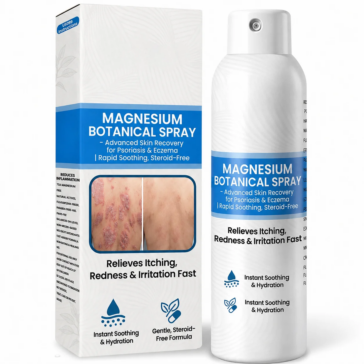 Kindijoy® Magnesium Botanical Spray – Advanced Skin Recovery for Psoriasis & Eczema | Rapid Soothing, Steroid-Free