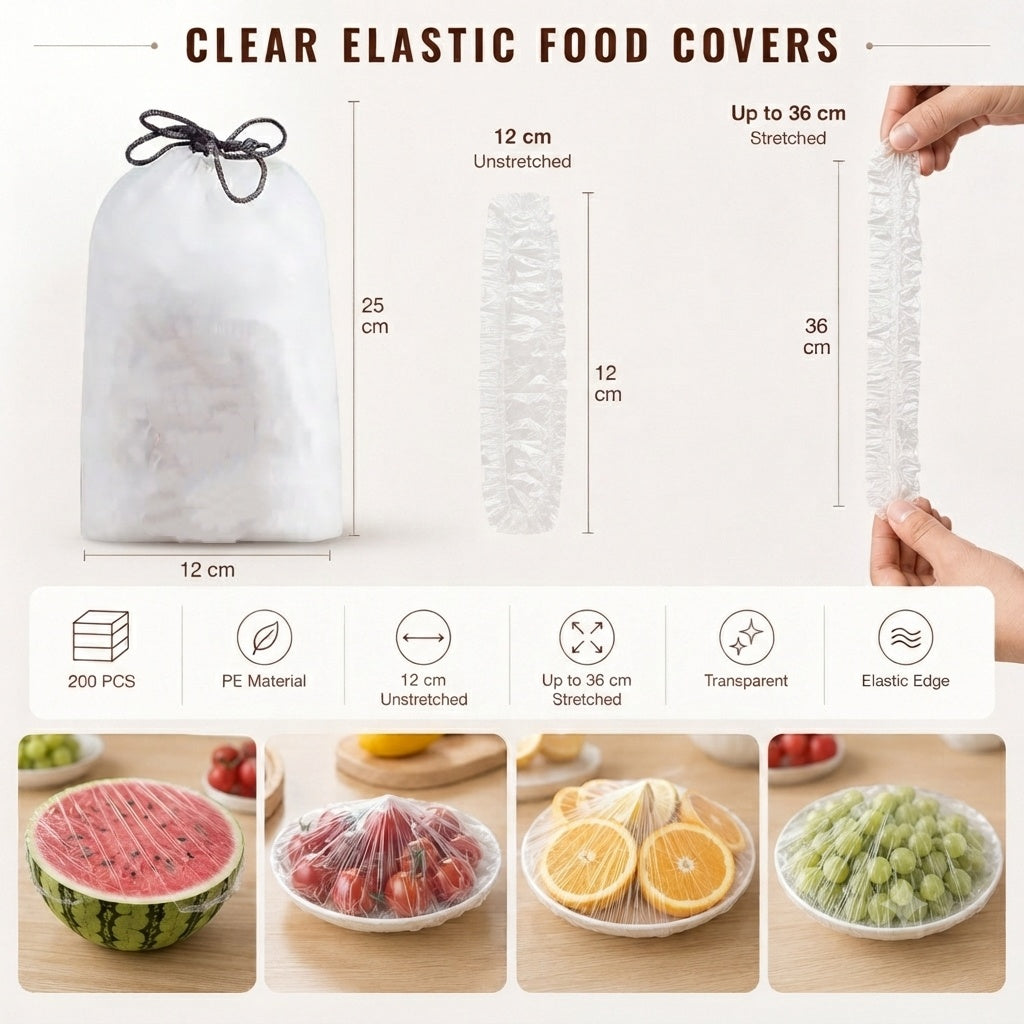 ⏳LAST DAY SALE ONLY $ 9.99!🔥Disposable Stretch Food Covers for Bowls & Plates