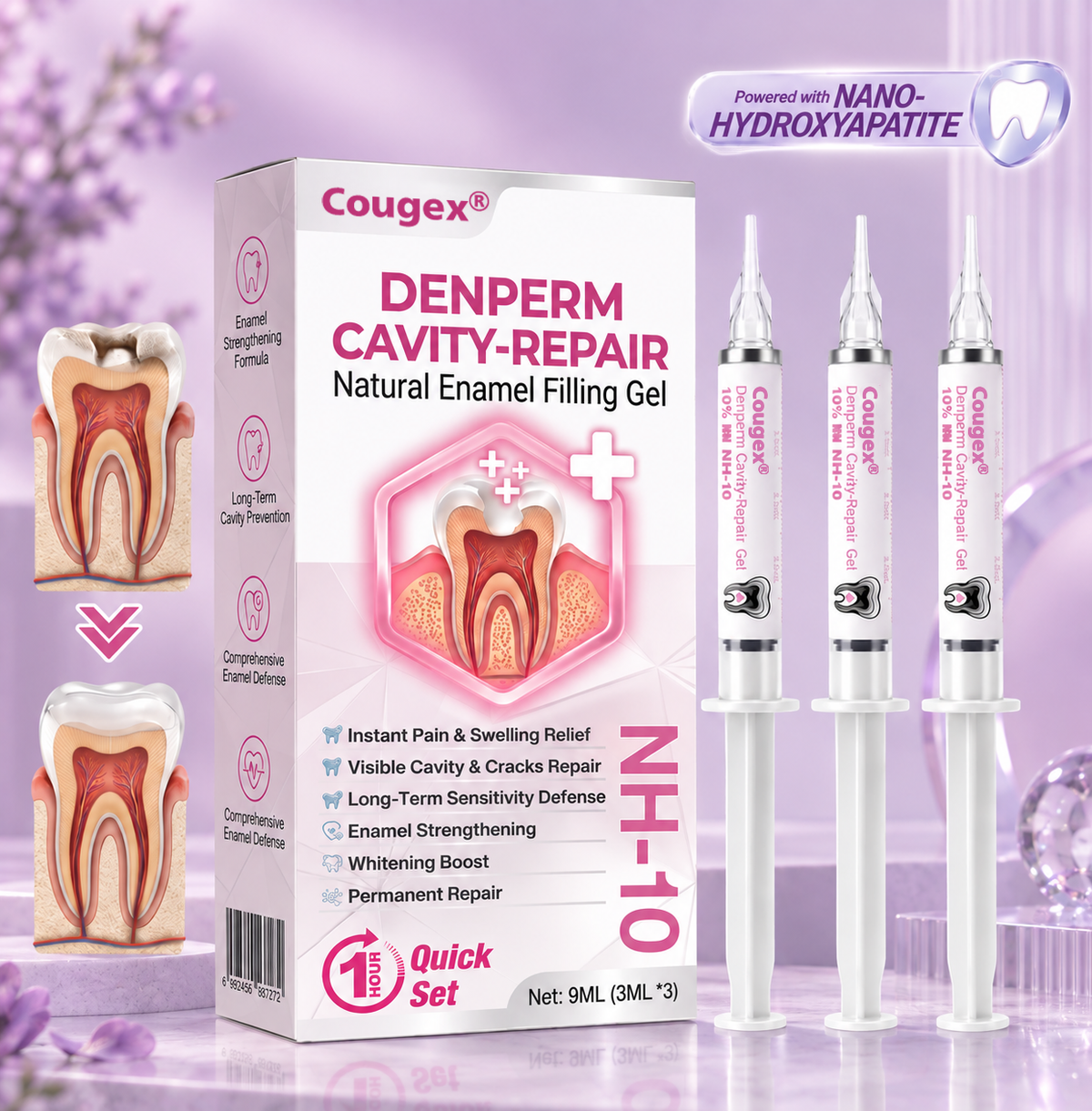 Cavity-Repair Natural Enamel Filling Gel