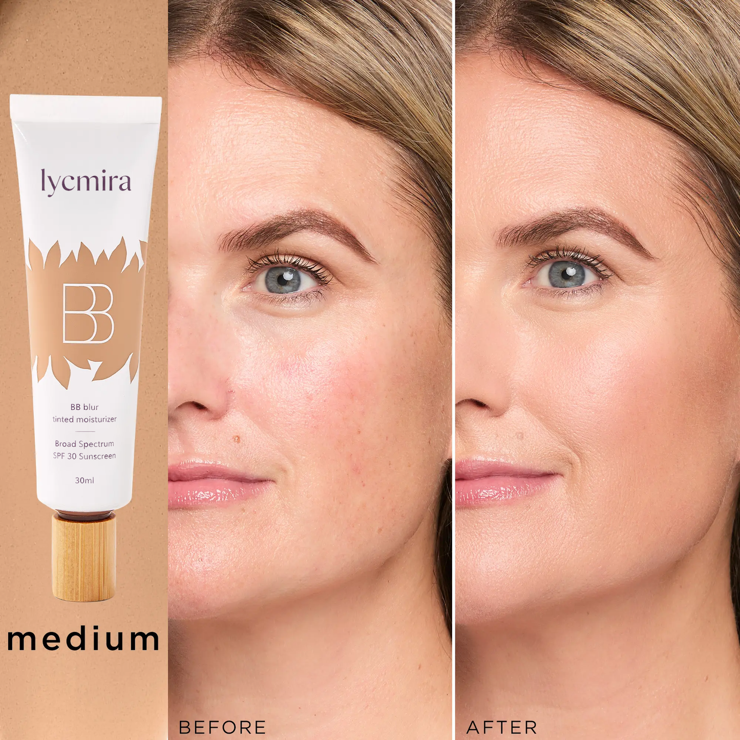 BB blur tinted moisturizer SPF30: 2-in-1 Tint + Sunscreen | FREE Brush