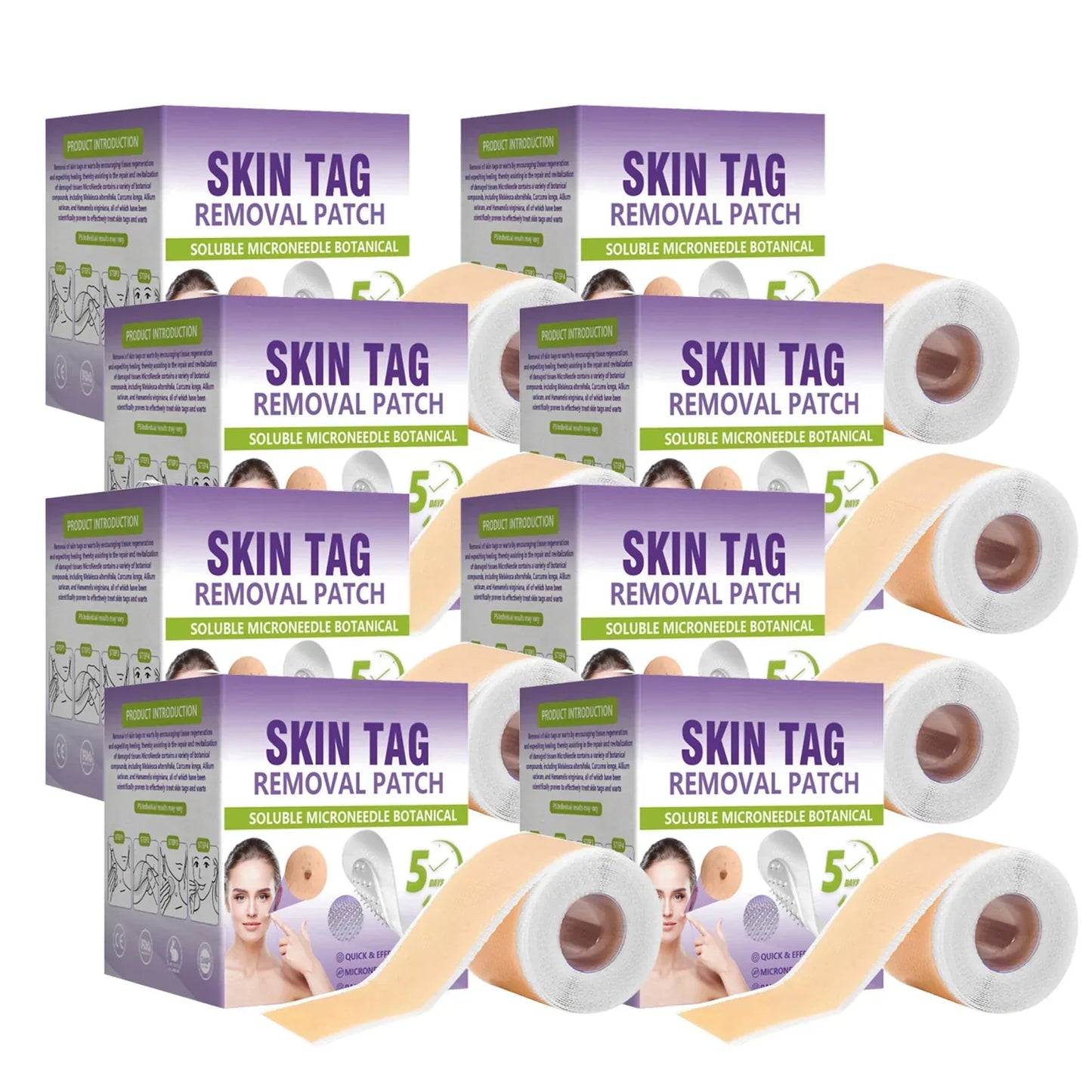 SOLUBLE MICRONEEDLE BOTANICAL SKIN TAG REMOVAL PATCH