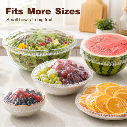 ⏳LAST DAY SALE ONLY $ 9.99!🔥Disposable Stretch Food Covers for Bowls & Plates