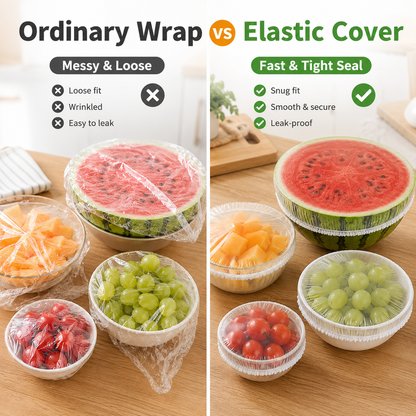 ⏳LAST DAY SALE ONLY $ 9.99!🔥Disposable Stretch Food Covers for Bowls & Plates