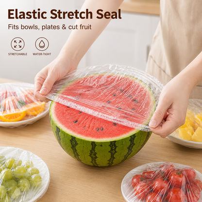 ⏳LAST DAY SALE ONLY $ 9.99!🔥Disposable Stretch Food Covers for Bowls & Plates