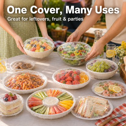 ⏳LAST DAY SALE ONLY $ 9.99!🔥Disposable Stretch Food Covers for Bowls & Plates