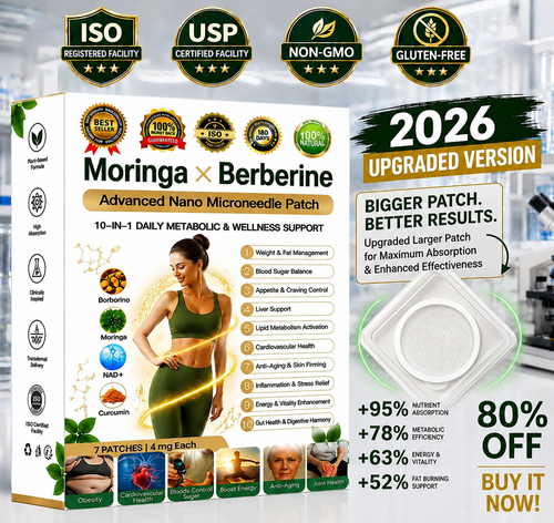 Kindijoy® Moringa · Berberine × NAD+ 10-in-1 Advanced Nano Microneedle Patch 𝑬𝒗𝒐𝒍𝒖𝒕𝒊𝒐𝒏 𝑽𝟐